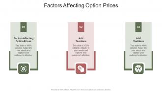 Factors Affecting Option Prices In Powerpoint And Google Slides Cpb