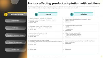 Factors Affecting Product Adaptation With Solutions