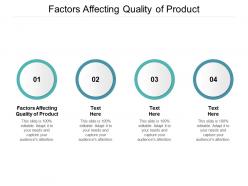 Factors affecting quality of product ppt powerpoint presentation professional ideas cpb