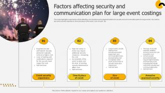 Factors Affecting Security And Communication Plan For Large Event Costings