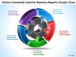 Factors Commonly Used For Business Reports Circular Chart Templates ppt presentation slides 812