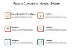Factors competitive meeting system ppt powerpoint presentation slides clipart images cpb