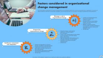 Factors Considered In Organizational Change Management Iterative Change Management CM SS V