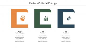 Factors Cultural Change Ppt Powerpoint Presentation Portfolio Example Cpb