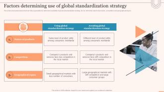 Factors Determining Use Of Global Standardization Strategy Evaluating Global Market