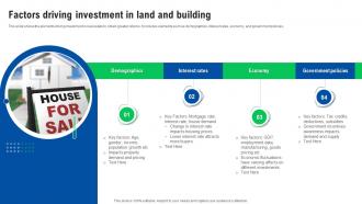Factors Driving Investment In Land And Building