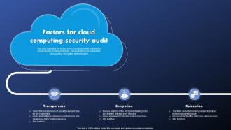 Factors For Cloud Computing Security Audit