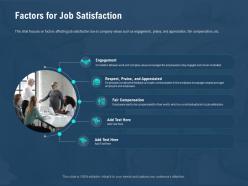 Factors for job satisfaction praise m2587 ppt powerpoint presentation styles clipart