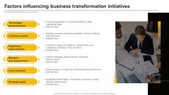 Factors Influencing Business Transformation Initiatives