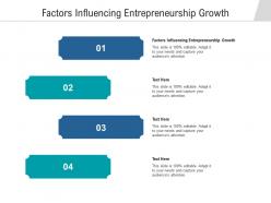 Factors influencing entrepreneurship growth ppt powerpoint presentation infographic template designs download cpb