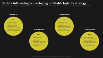 Factors Influencing In Developing Profitable Logistics Strategy Key Methods To Enhance