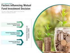Factors influencing mutual fund investment decision