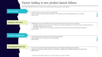 Factors Leading To New Product Launch Failures