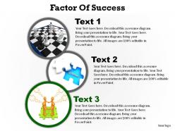 Factors of success shown with circles ppt slides presentation diagrams templates powerpoint info graphics