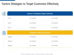 Factors strategies to target customers effectively ppt infographics