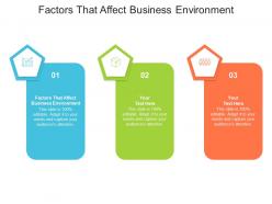 Factors that affect business environment ppt powerpoint presentation file portrait cpb
