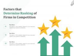 Factors that determine ranking of firms in competition