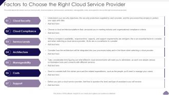 Factors To Choose The Right Cloud Service Provider Cloud Delivery Models