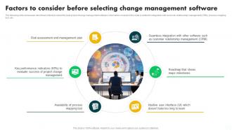 Factors To Consider Before Selecting Change Change Management In Project PM SS