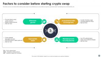 Factors To Consider Before Starting Crypto Swap