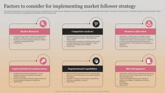 Factors To Consider For Implementing Market Follower Strategy Market Follower Strategies Strategy SS