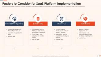 Factors To Consider For SaaS Platform Implementation