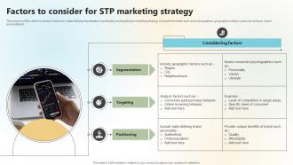 Factors To Consider For STP Marketing Strategy