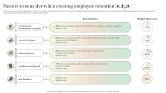 Factors To Consider While Creating Employee Retention Ultimate Guide To Employee Retention Policy