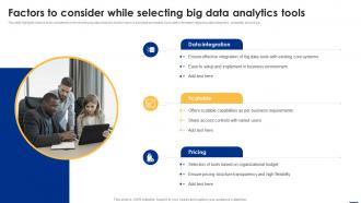 Factors To Consider While Selecting Big Data Analytics Big Data Analytics Applications Data Analytics SS