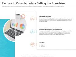 Factors to consider while selling the franchise creating culture digital transformation ppt download