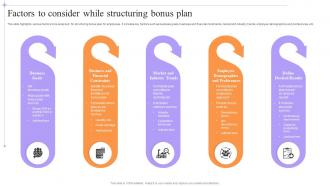Factors to consider while structuring bonus plan