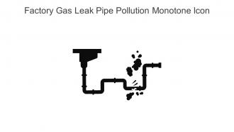 Factory Gas Leak Pipe Pollution Monotone Icon In Powerpoint Pptx Png And Editable Eps Format