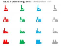 Factory mill power production plant nuclear plant ppt icons graphics
