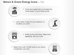 Factory pollution green energy ppt icons graphics