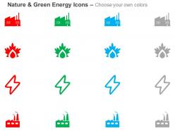 Factory power symbol refinary production ppt icons graphics