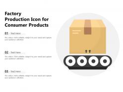 Factory production icon for consumer products