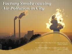 Factory Smoke Causing Air Pollution In City