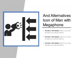 Facts And Alternatives Icon Of Man With Megaphone
