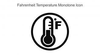 Fahrenheit Temperature Monotone Icon In Powerpoint Pptx Png And Editable Eps Format