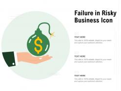 Failure in risky business icon
