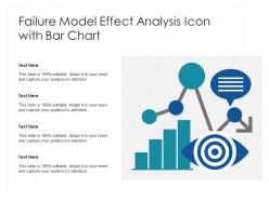 Failure model effect analysis icon with bar chart