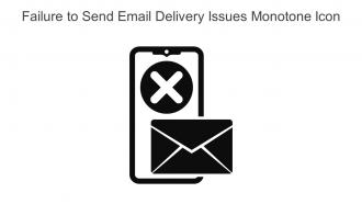 Failure To Send Email Delivery Issues Monotone Icon In Powerpoint Pptx Png And Editable Eps Format