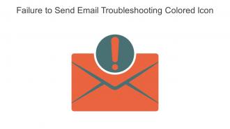 Failure To Send Email Troubleshooting Colored Icon In Powerpoint Pptx Png And Editable Eps Format