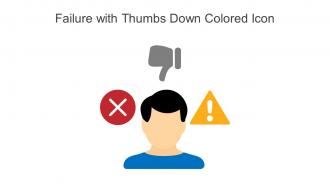 Failure With Thumbs Down Colored Icon In Powerpoint Pptx Png And Editable Eps Format