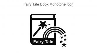 Fairy Tale Book Monotone Icon In Powerpoint Pptx Png And Editable Eps Format