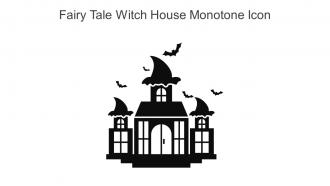 Fairy Tale Witch House Monotone Icon In Powerpoint Pptx Png And Editable Eps Format