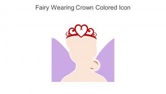 Fairy Wearing Crown Colored Icon In Powerpoint Pptx Png And Editable Eps Format