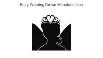 Fairy Wearing Crown Monotone Icon In Powerpoint Pptx Png And Editable Eps Format
