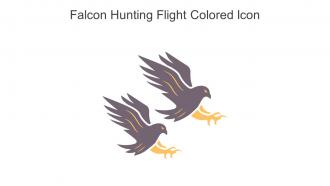 Falcon Hunting Flight Colored Icon In Powerpoint Pptx Png And Editable Eps Format