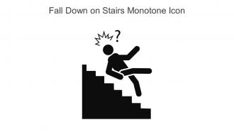 Fall Down On Stairs Monotone Icon In Powerpoint Pptx Png And Editable Eps Format